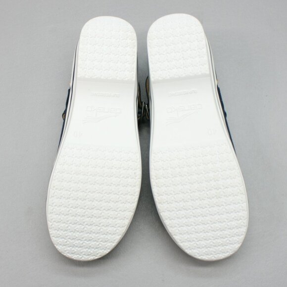 Dansko 40 Ladies (9.5-10) Valerie Canvas Navy Blue Vegan Mary Jane Clogs Shoes - Picture 9 of 12